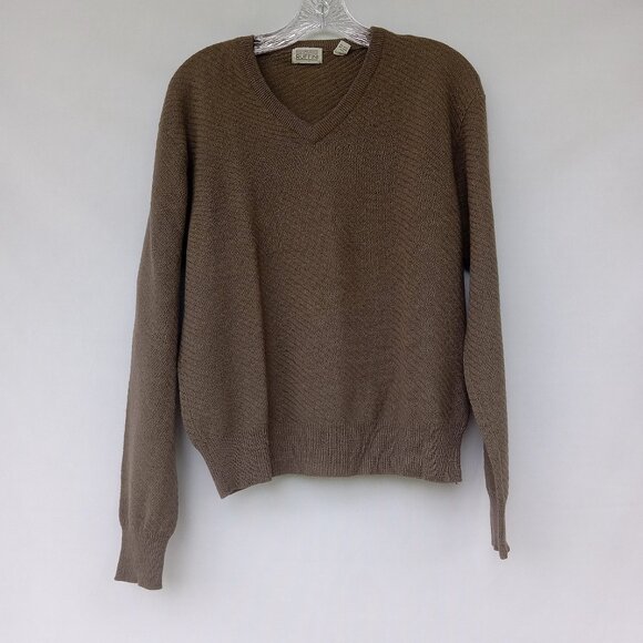 Gianfranco Ruffini VTG Alpaca Wool Sweater Italy Old Money Eclectic Grandpa Sz.L - Picture 1 of 5